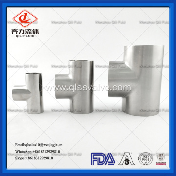 sanitary stainless steel tri-clamp equal tee